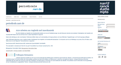 Desktop Screenshot of periodicals.narr.de